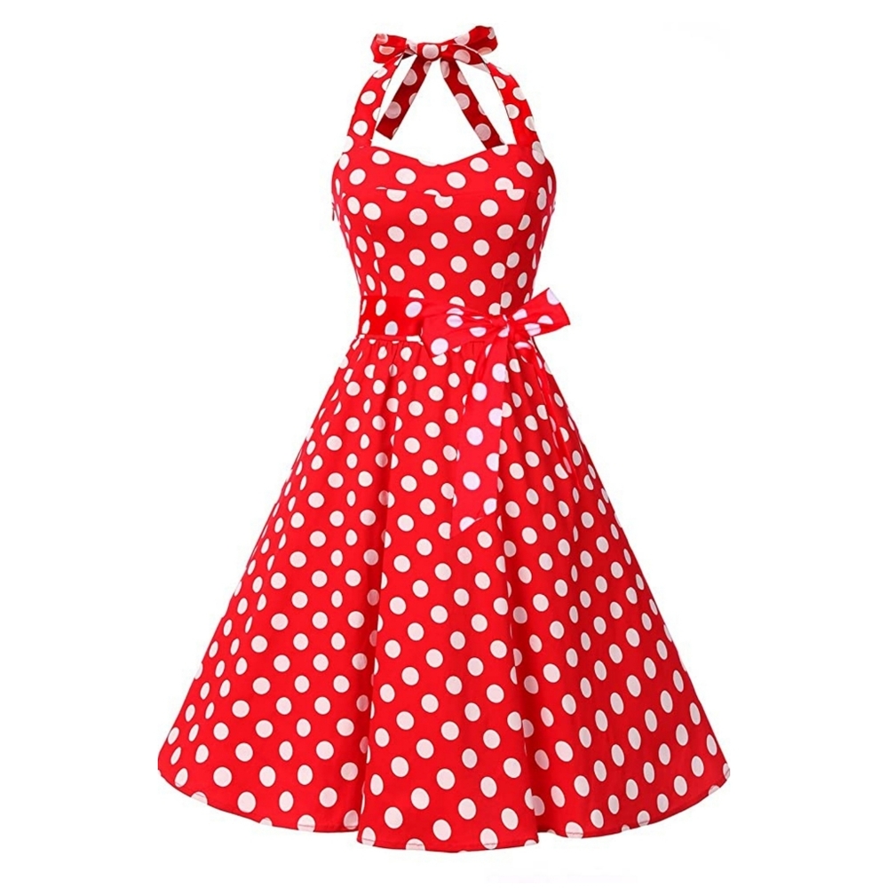 Women's dress polka audrey dress 1950's vintage